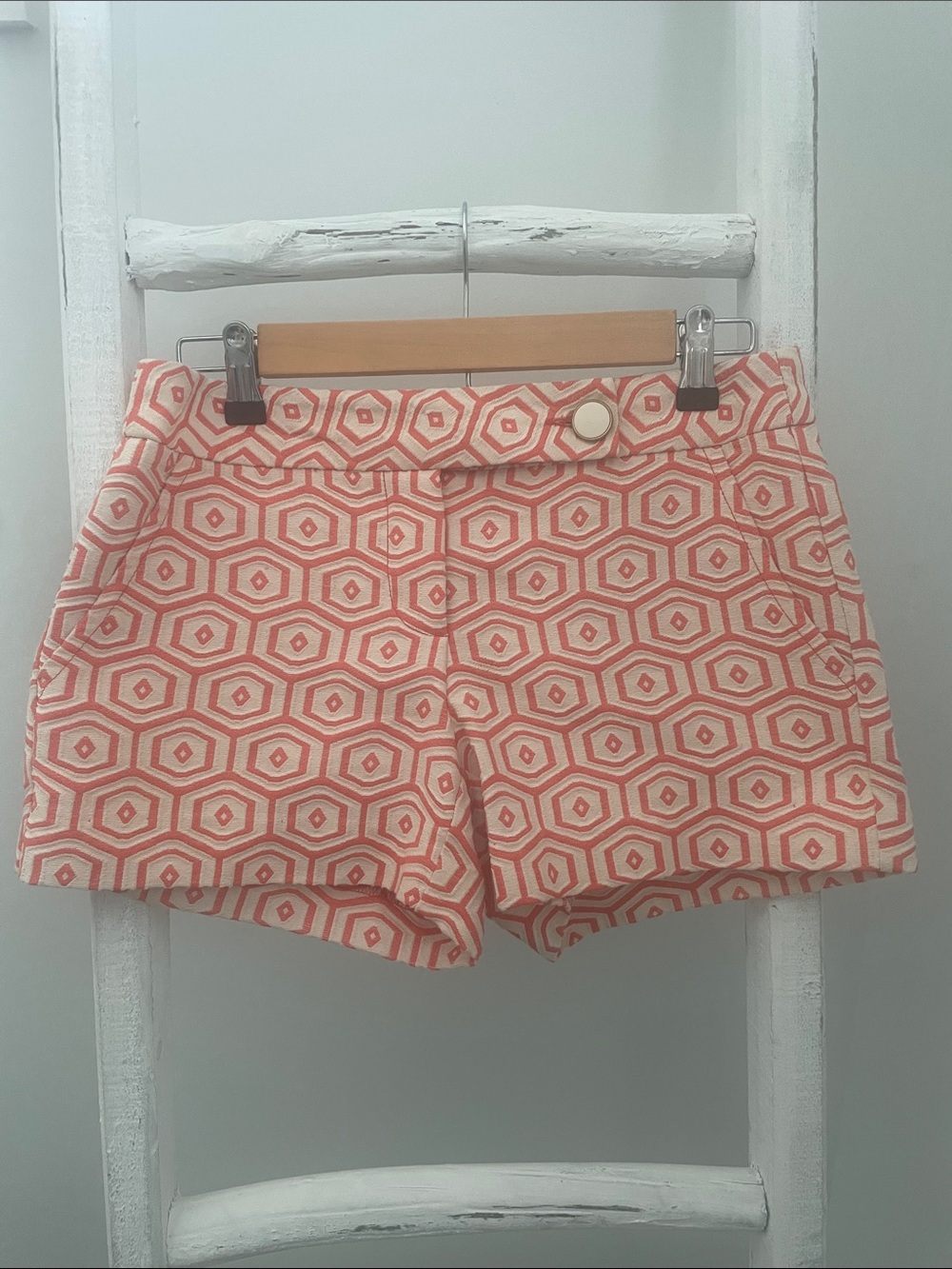 Trina Turk Coral Geometric  Shorts